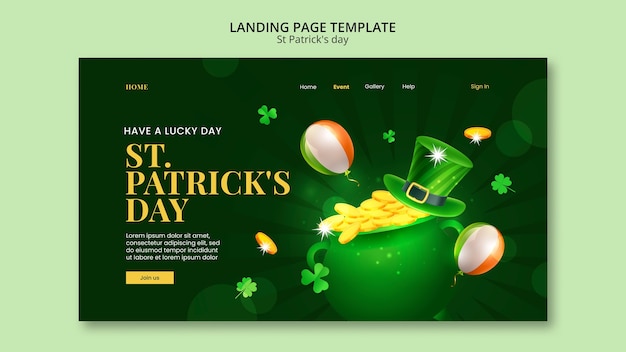 Free PSD st. patrick's day template design