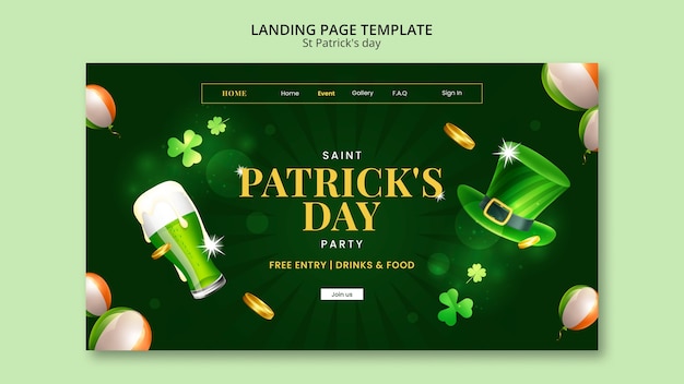 Free PSD st. patrick's day template design