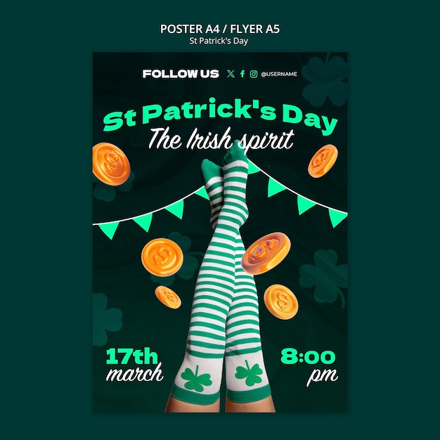 Free PSD st patrick's day template design