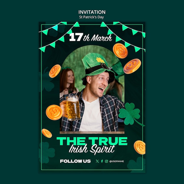 Free PSD st patrick's day template design