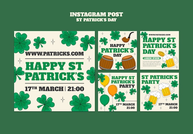 Free PSD st patrick's day template design