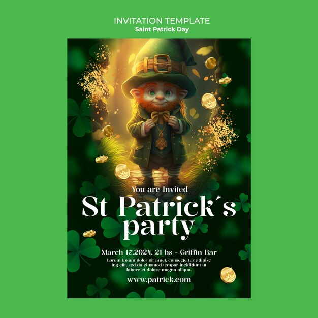 Free PSD st patrick's day template design