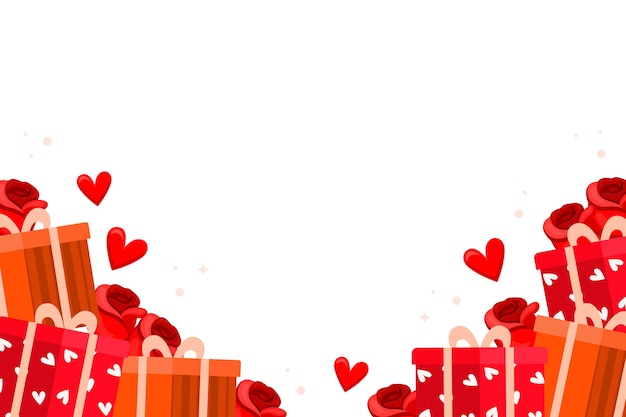 Free PSD st valentines day border design