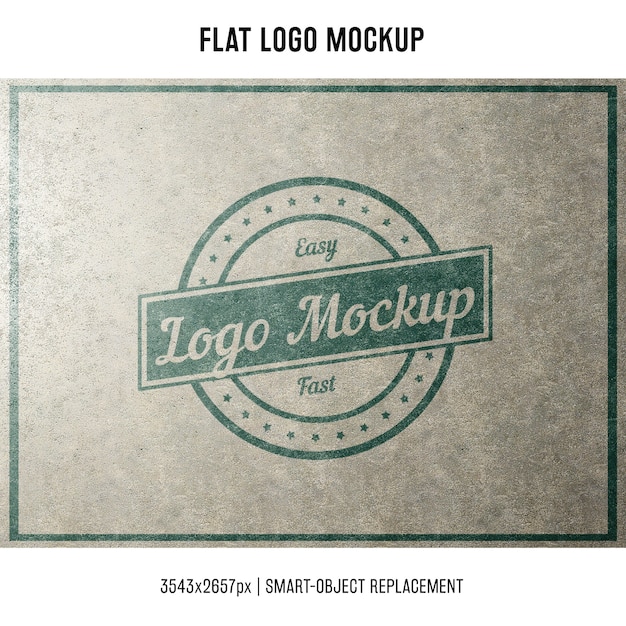 Free PSD stamped logo mock up