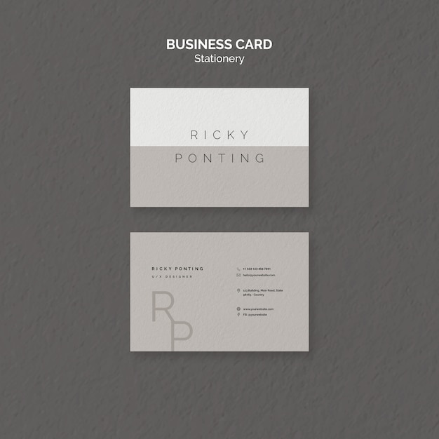 Free PSD stationery business card template