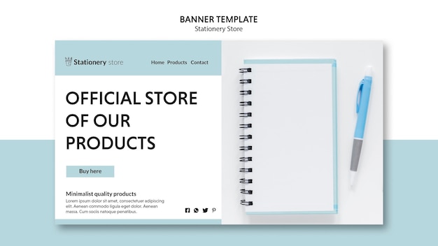 Stationery store banner template