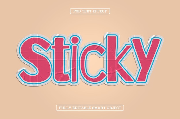 Free PSD sticker editable text effect