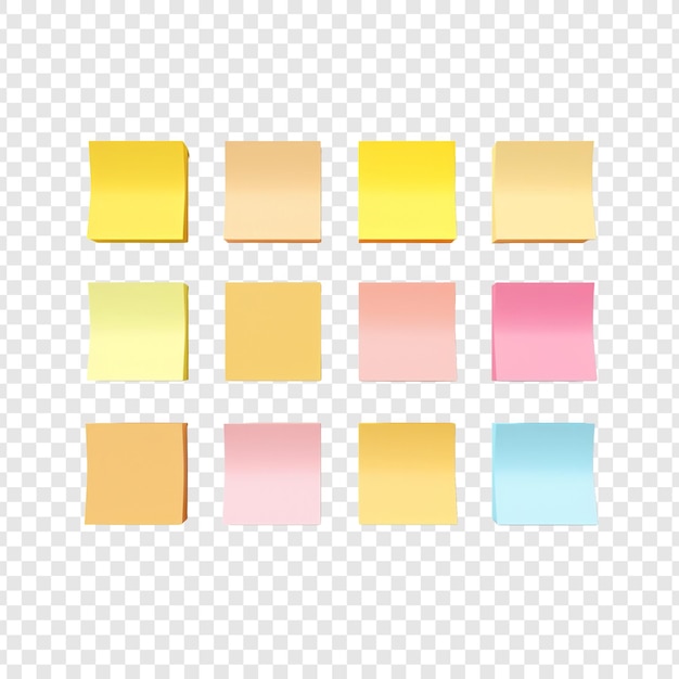 Free PSD sticky isolated on transparent background