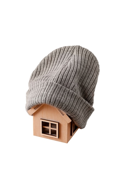 Free PSD still life of cozy house with warm clothing