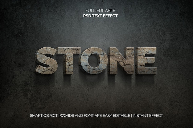 Stone text effect