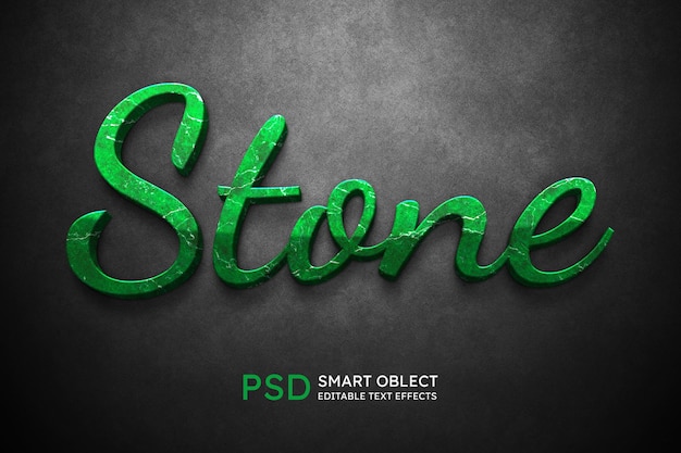 Free PSD stone text style effect