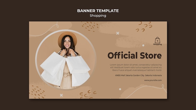 Free PSD store sale banner template