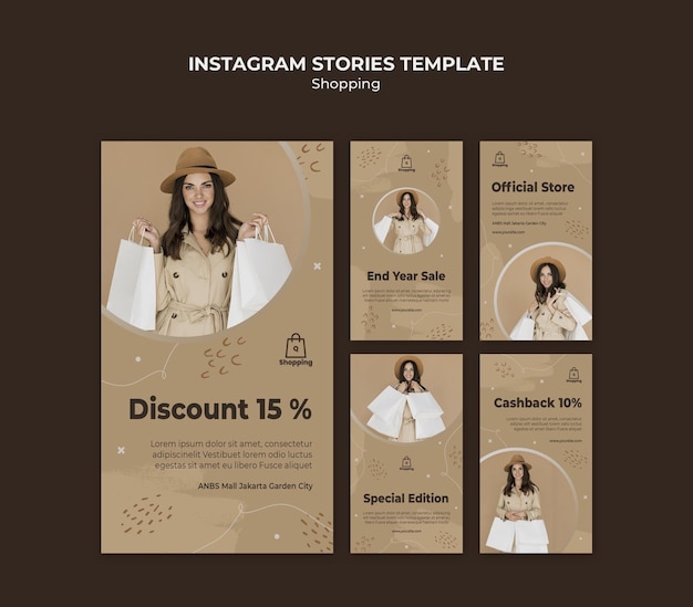 Free PSD store sale instagram stories template