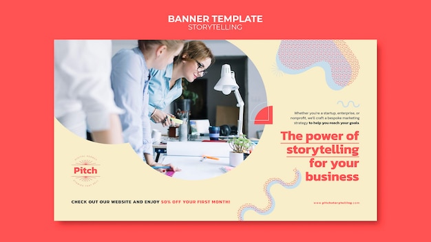 Free PSD storytelling banner template