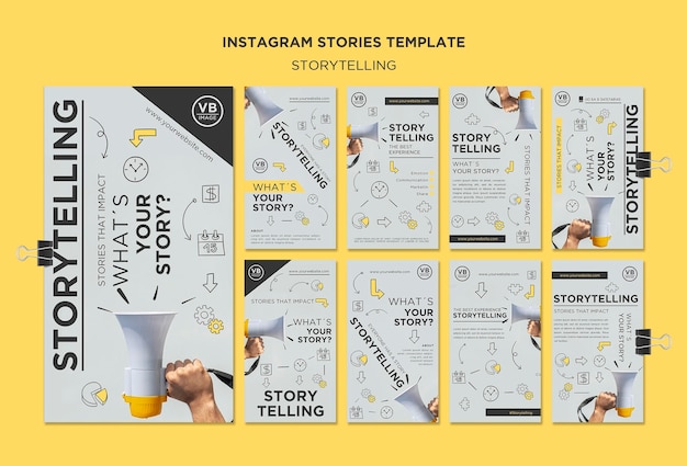 Free PSD storytelling instagram stories template