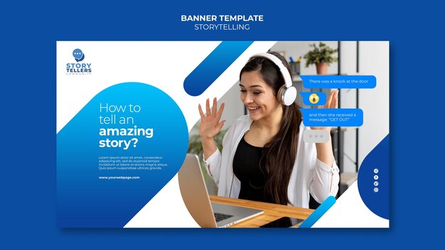 Storytelling for marketing banner template