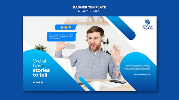 Free PSD storytelling for marketing banner template