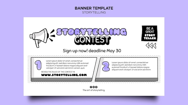 Free PSD storytelling for marketing banner template