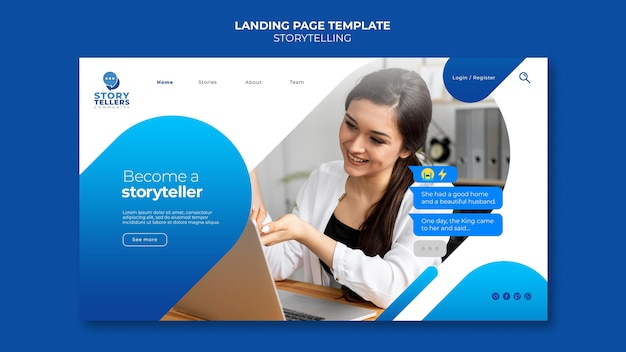 Storytelling for marketing landing page