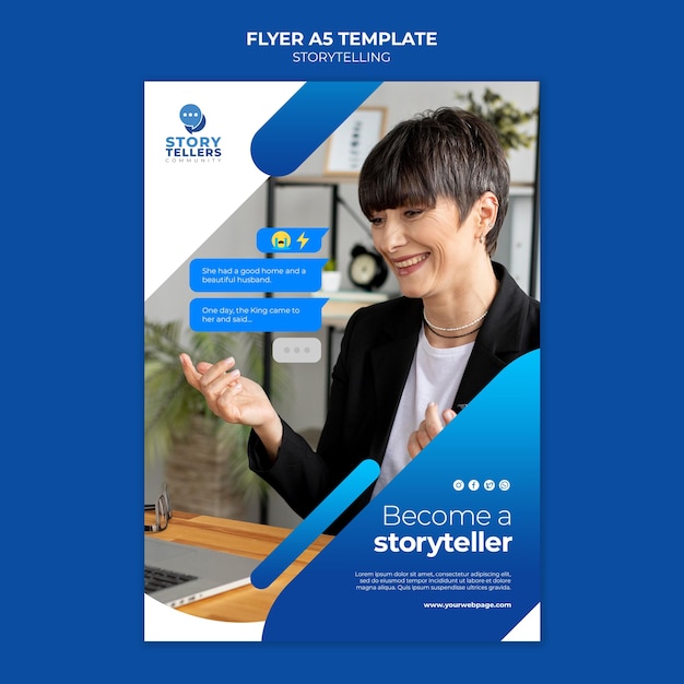 Storytelling for marketing print template