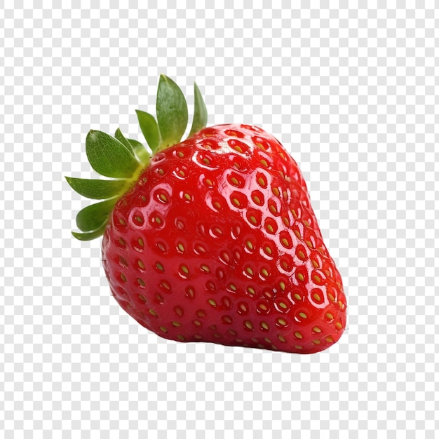 Strawberry fruit isolated on transparent background