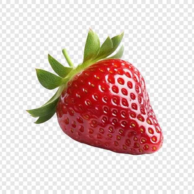 Strawberry fruit isolated on transparent background