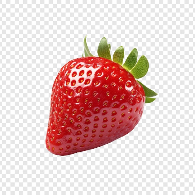 Strawberry fruit isolated on transparent background