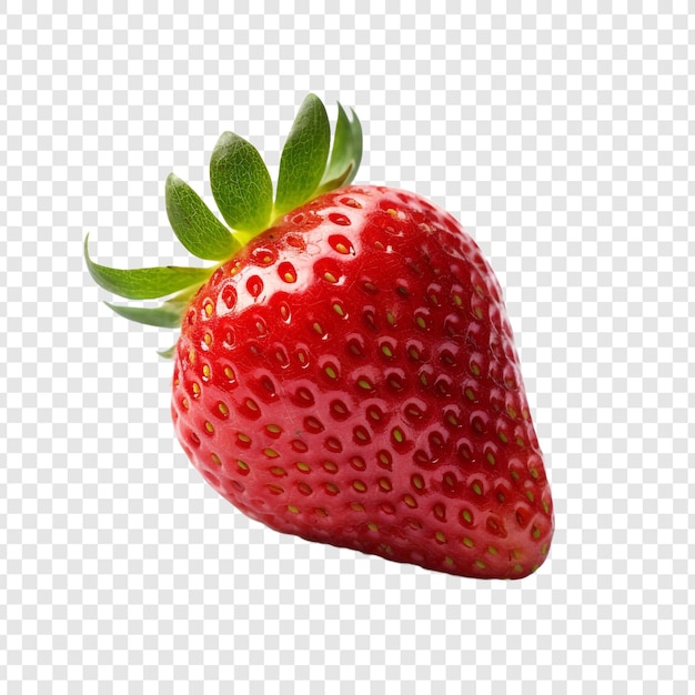 Strawberry fruit isolated on transparent background