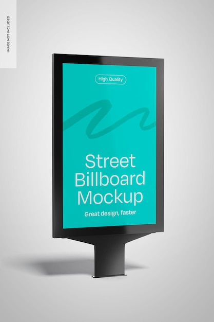 Street billboard mockup