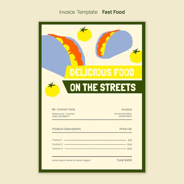 Free PSD street food template design