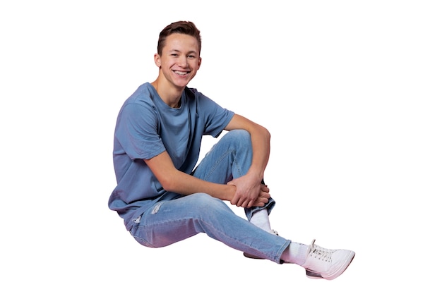 Free PSD studio portrait of young teenage boy