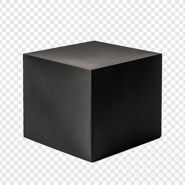 Free PSD studio shot of a black brown box isolated on transparent background