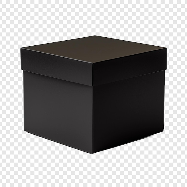 Free PSD studio shot of a black brown box isolated on transparent background