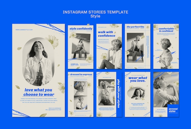 Free PSD style design template of instagram stories