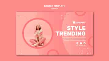 Free PSD style trending banner template