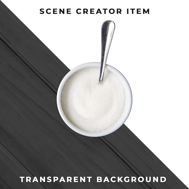 Free PSD sugar holder on transparent background