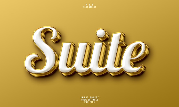 Suite 3D editable text effect