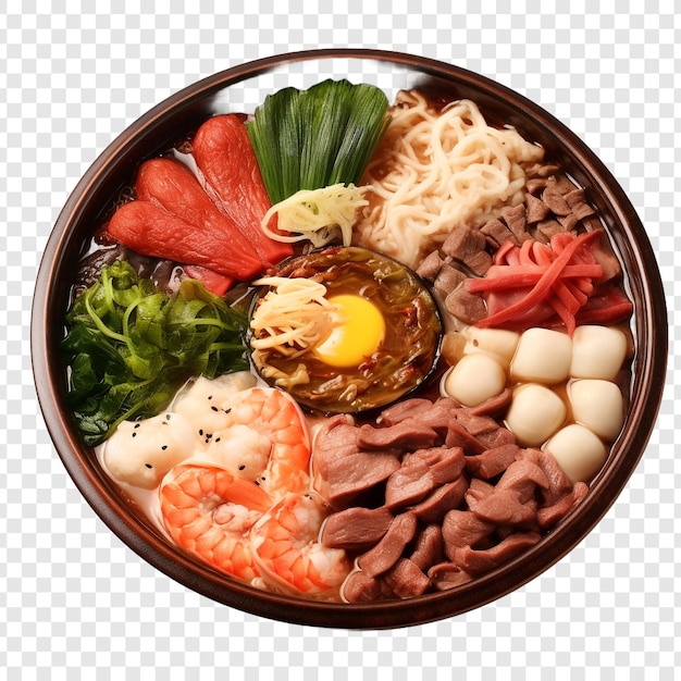 Free PSD sukiyaki isolated on transparent background