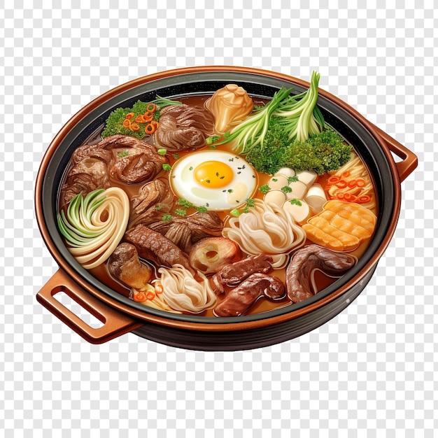 Free PSD sukiyaki isolated on transparent background