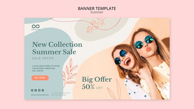 Summer collection sale banner style