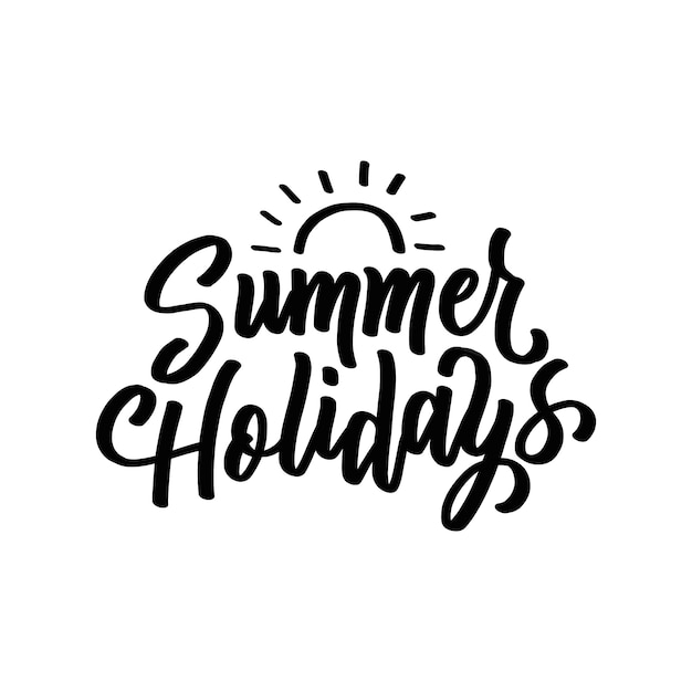 Free PSD summer lettering illustration isolated