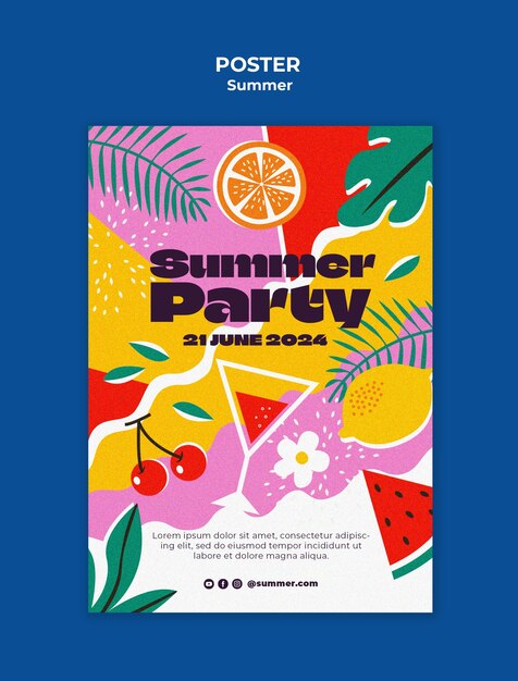 Summer party template design