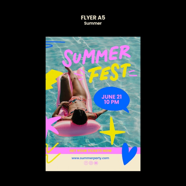 Summer party template design