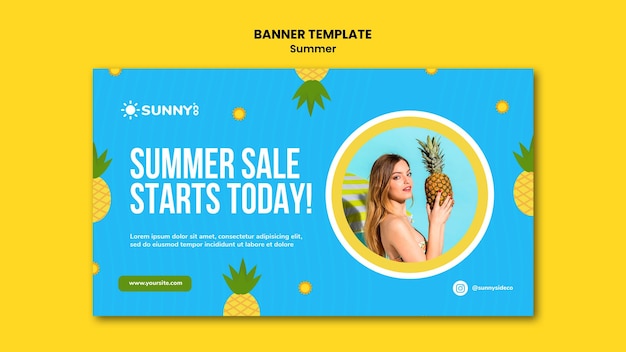 Summer sale banner template