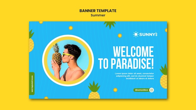 Summer sale banner template