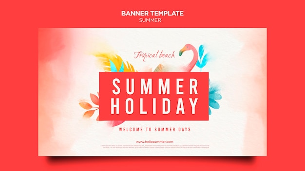 Free PSD summer sale banner template