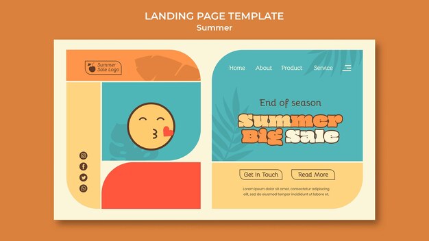 Summer sale landing page template