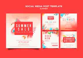 Free PSD summer sale social media post template