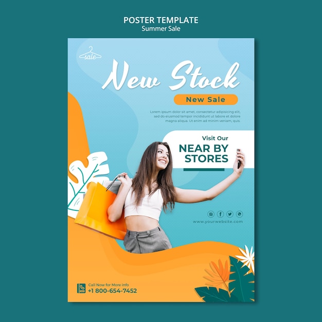 Summer sales print template