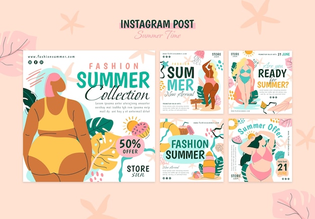 Free PSD summer template design